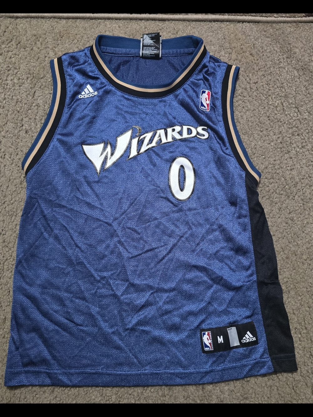 Adidas Washington Wizards #0 Blue Basketball‎ Medium Youth Jersey